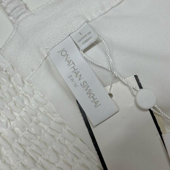 NWT | Jonathan Simkai | Kitzia Linen Bustier Midi Dress | White | Large - Picture 11 of 14